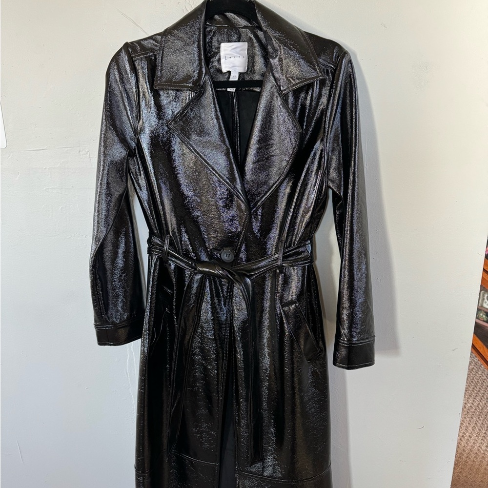 Leith Black Shiny Jacket XS